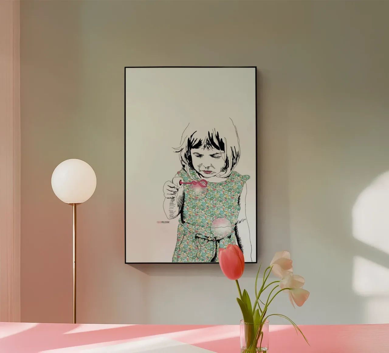 Bubble Girl plexiglass da La Belette Rose