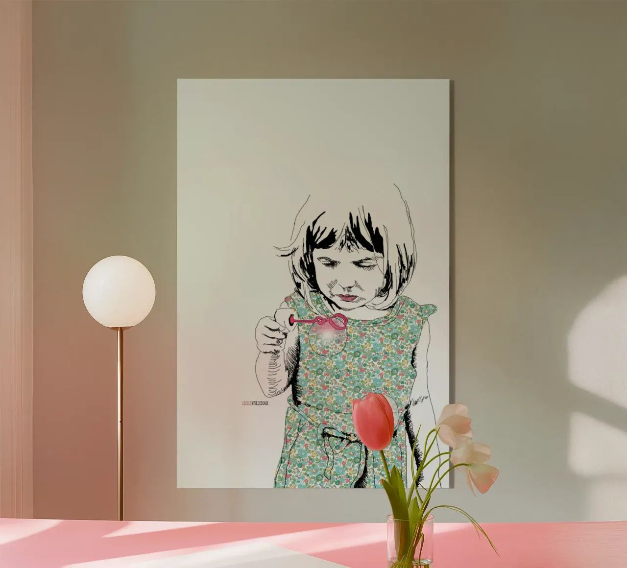 Bubble Girl plexiglass da La Belette Rose