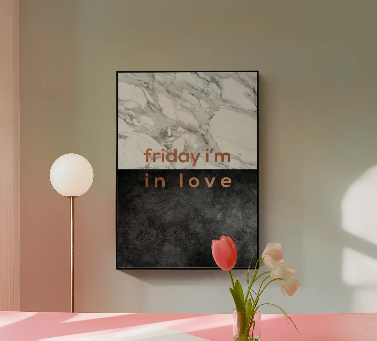 Friday I'm In Love Zitat Acryl-Glas von Orara Studio