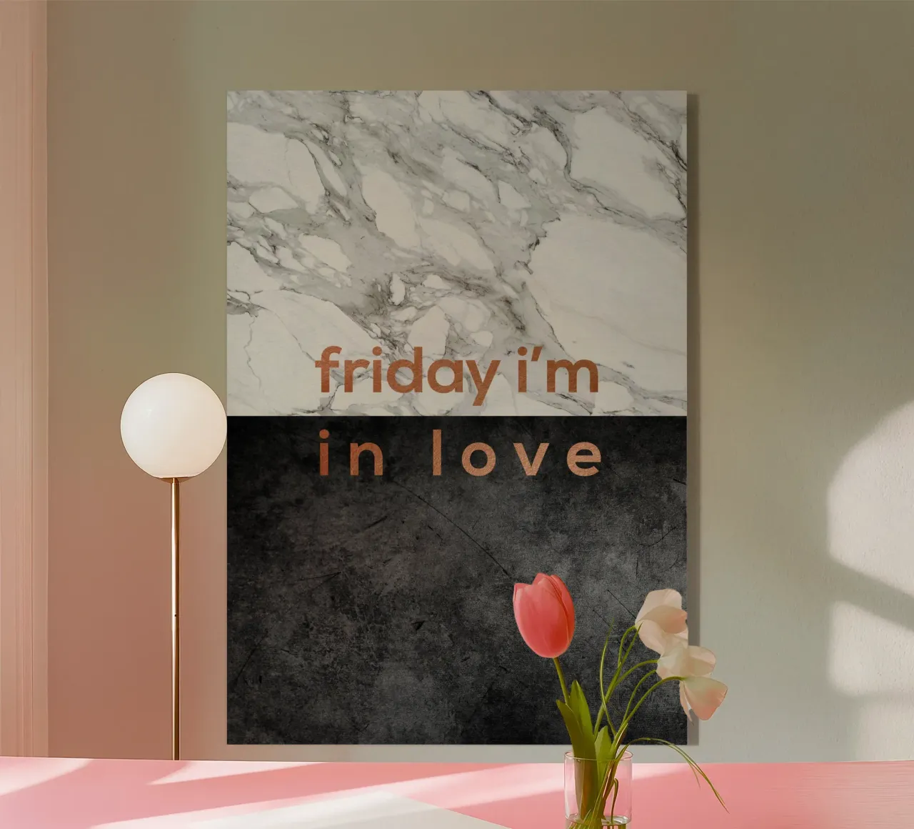 Friday I'm In Love Zitat Acryl-Glas von Orara Studio