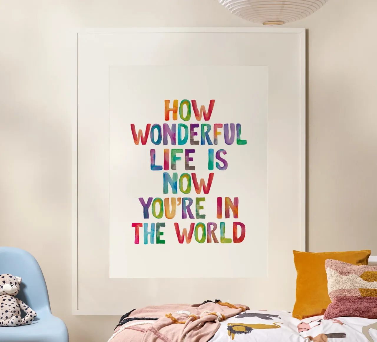 Com'è meravigliosa la vita ora che sei nel mondo Typografie carta hahnemühle da THE MOTIVATED TYPE