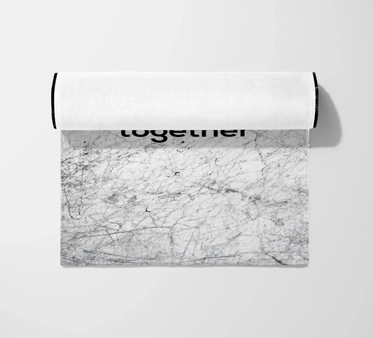 Happy Together Couples Quote beach towel by Orara Studio