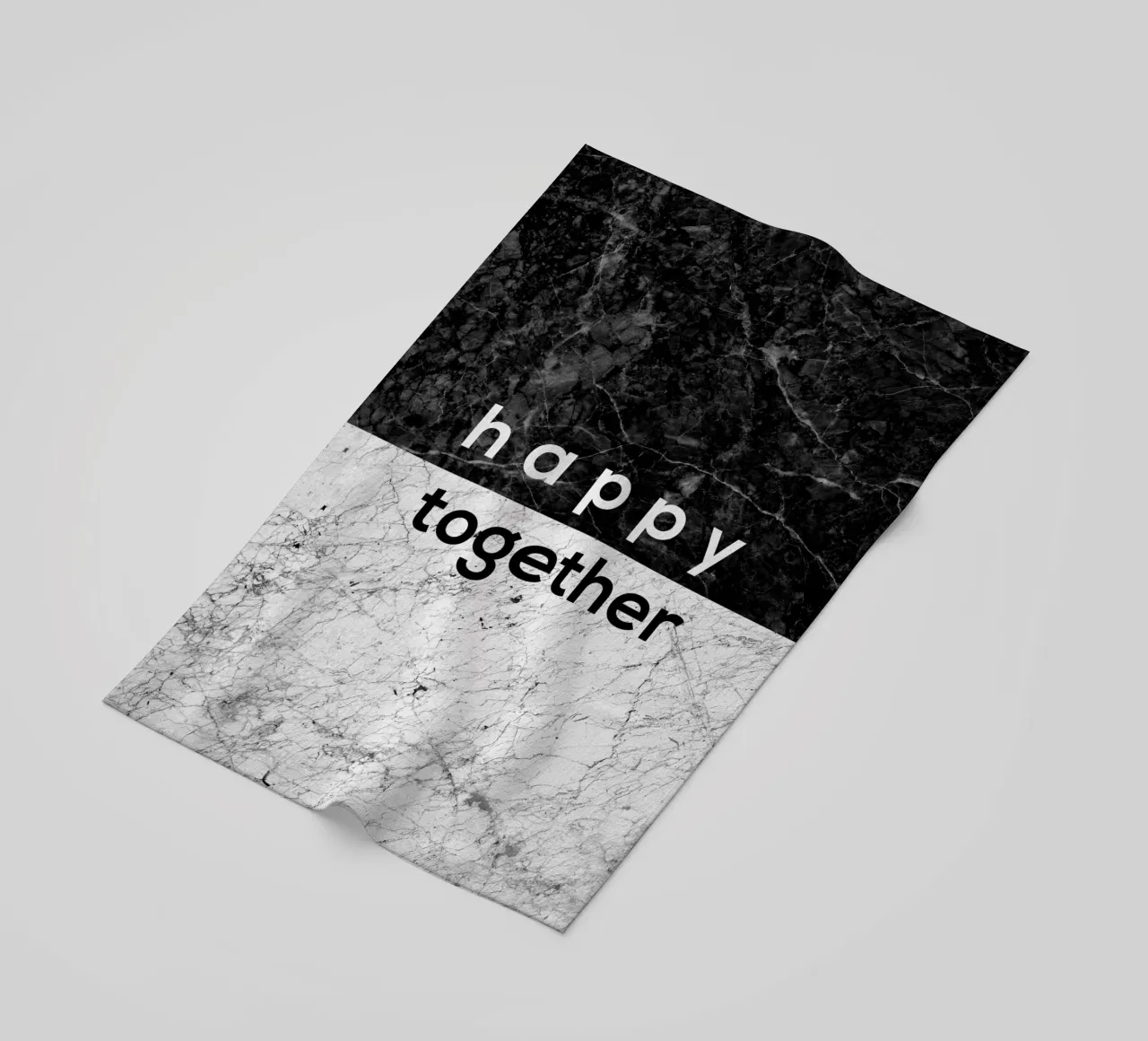 Happy Together Couples Quote beach towel by Orara Studio