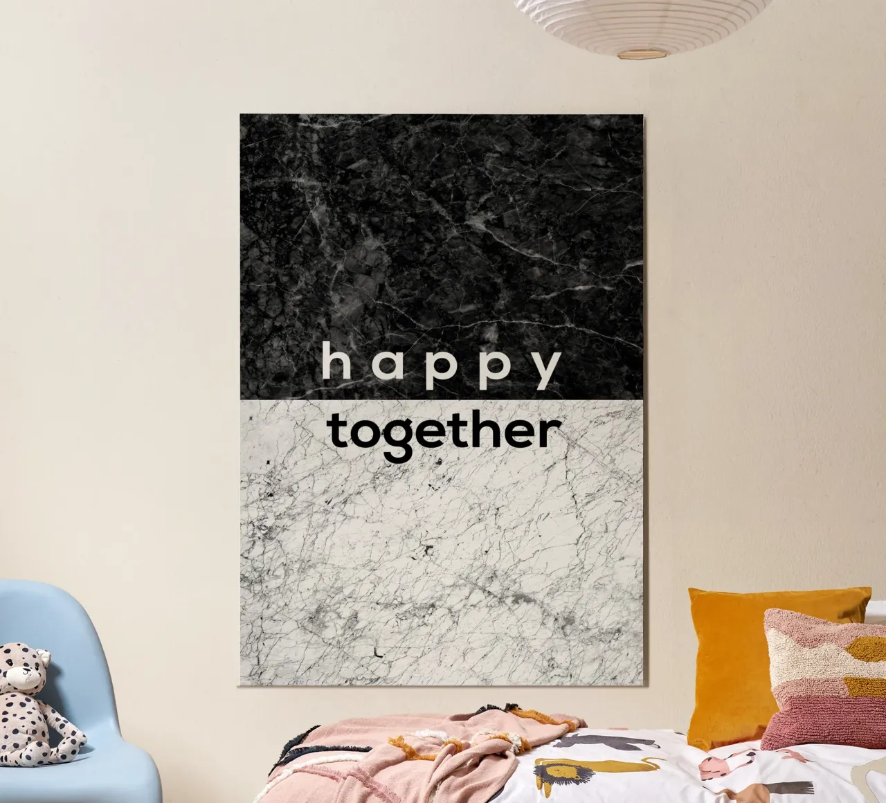 Happy Together Couples Quote hahnemühle by Orara Studio