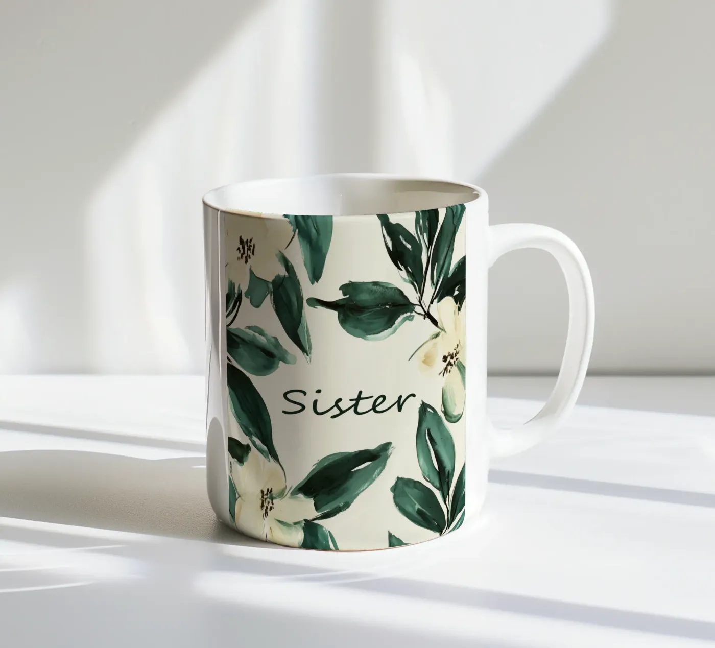 Sister ceramic mug by treechild