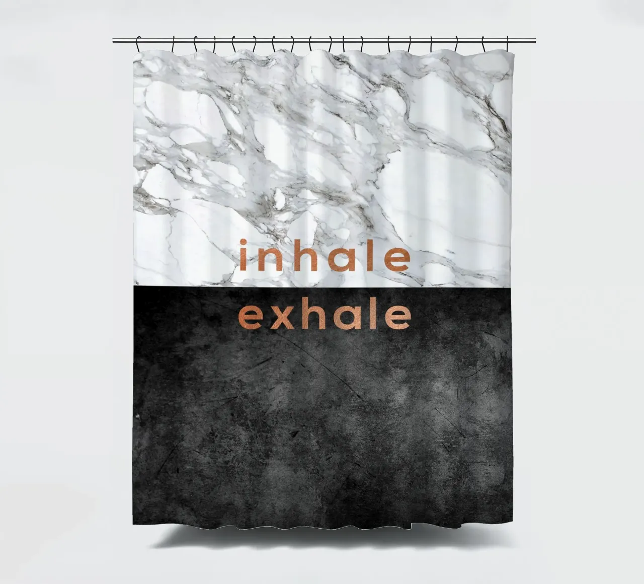 Inhale Exhale Duschvorhang von Orara Studio