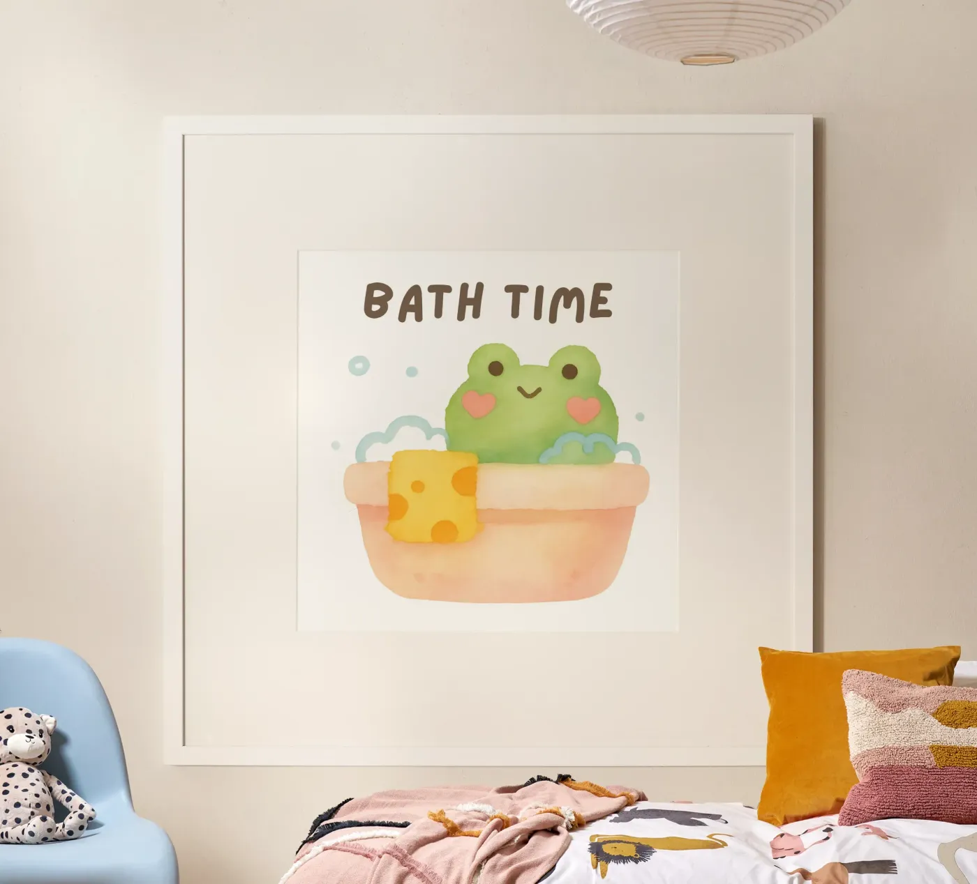 Cute bath time frog poster da Sasyall Graphics