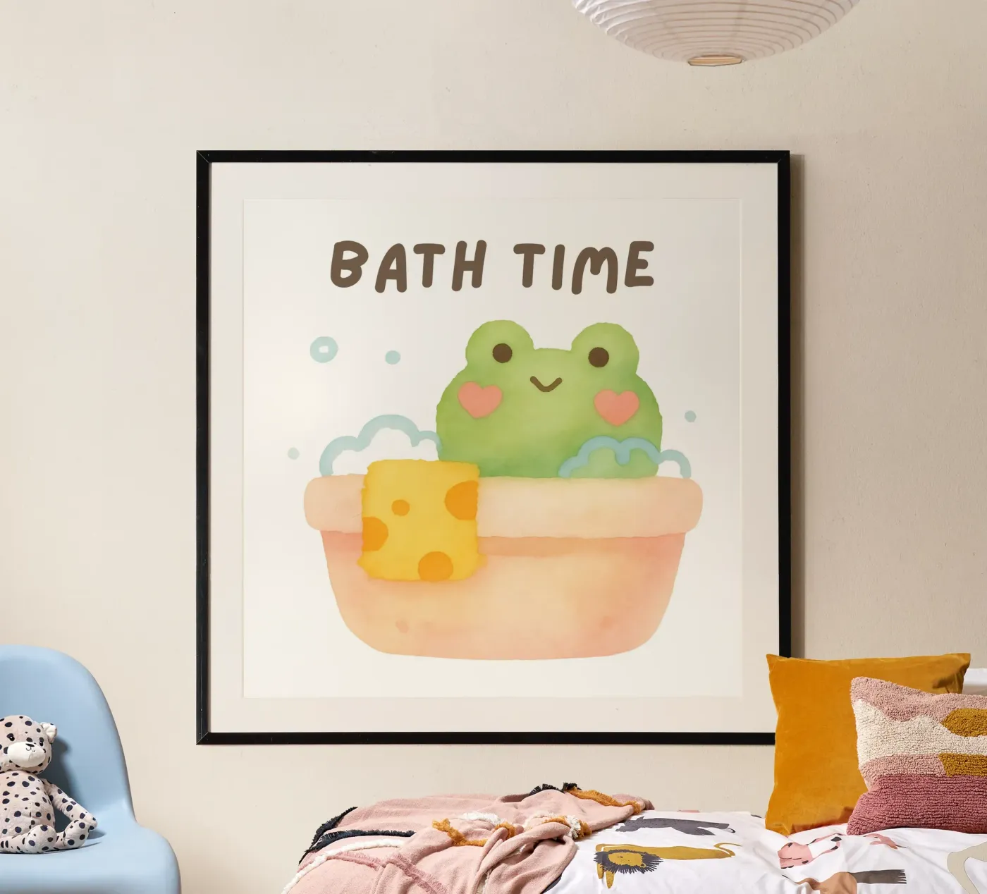 Cute bath time frog poster da Sasyall Graphics