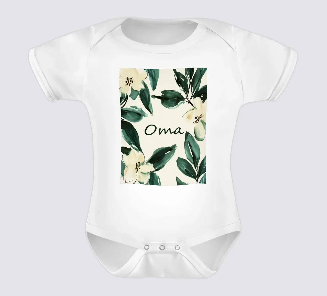 Oma short-sleeve baby romper by treechild