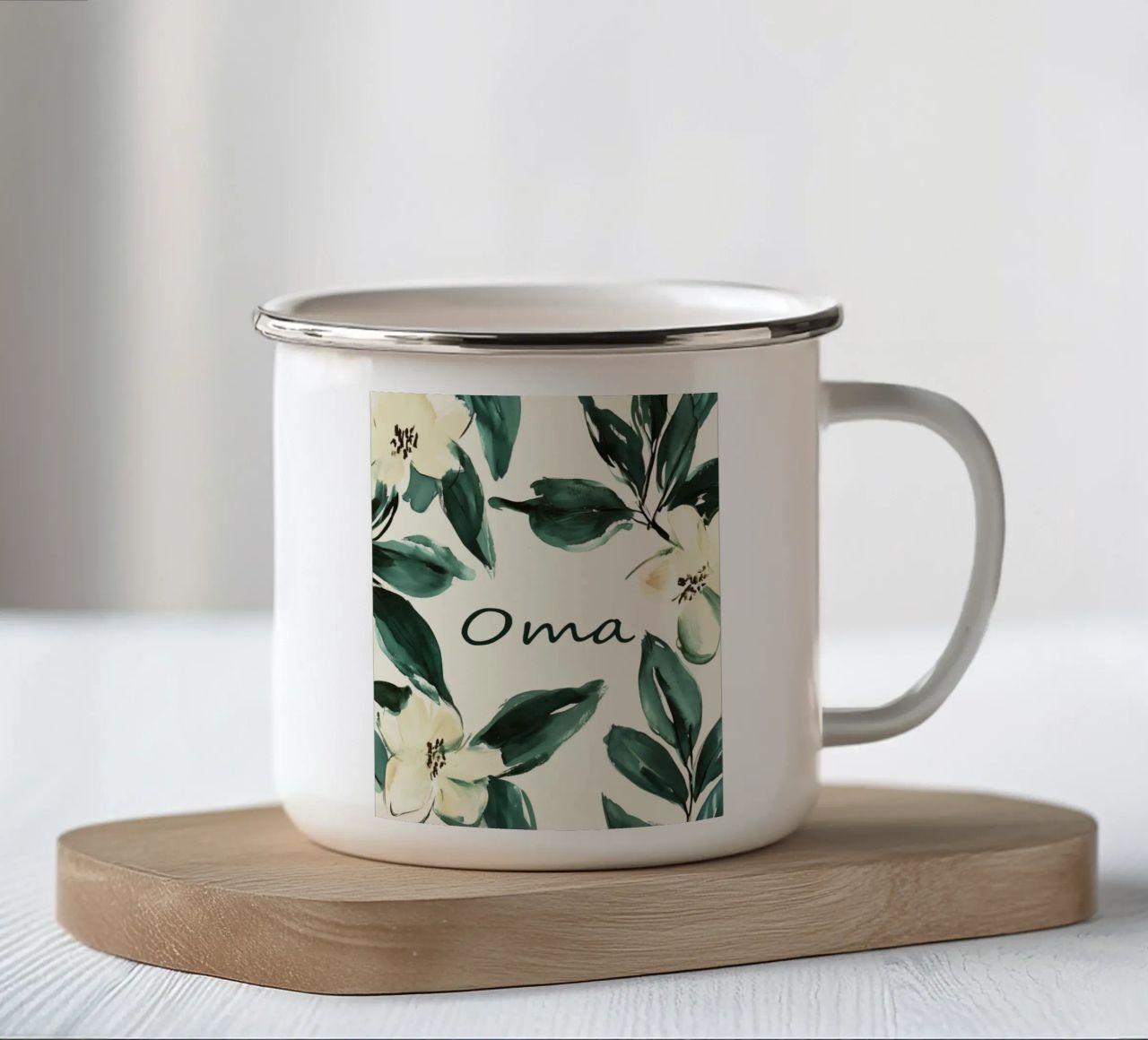 Oma tazza in smalto da treechild