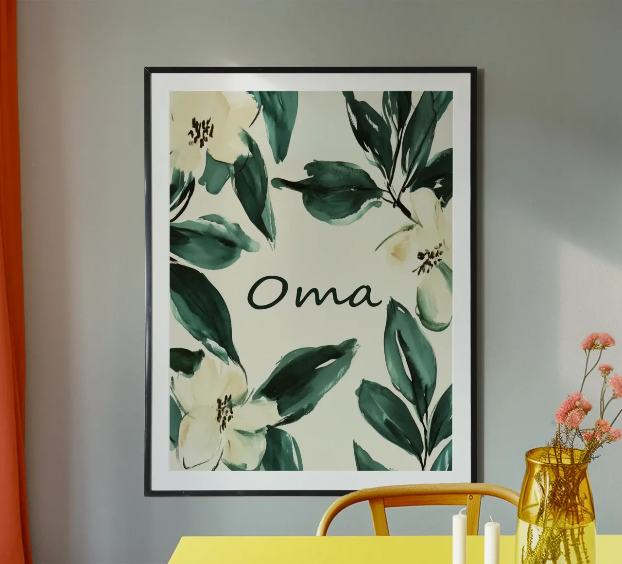 Oma poster with wooden frame by treechild