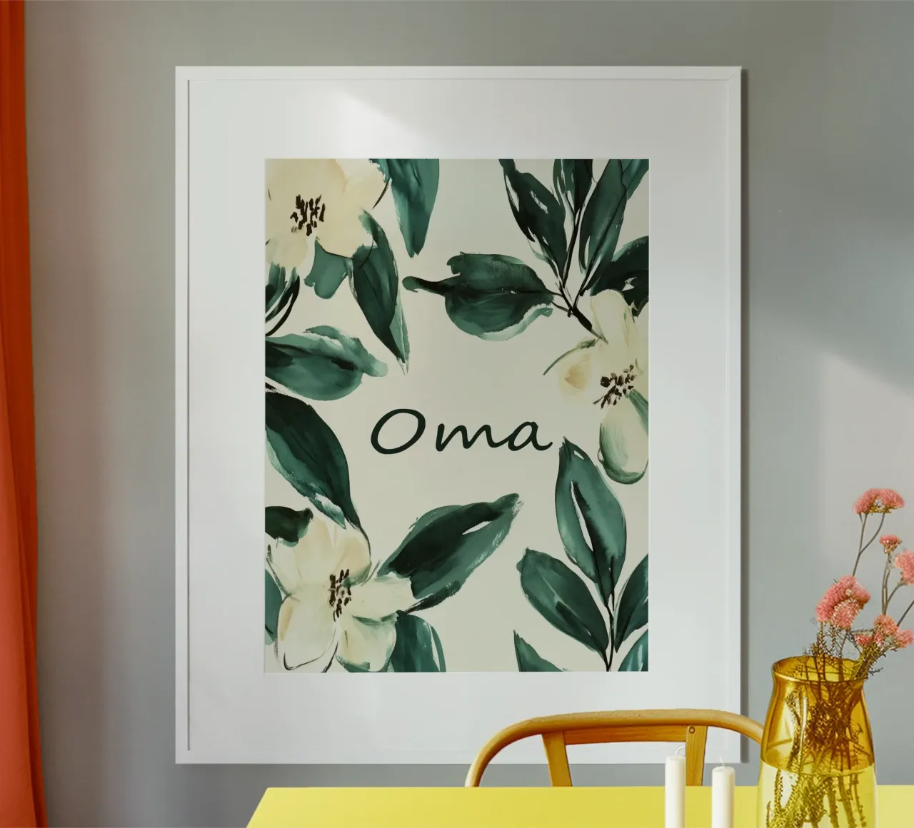 Oma poster with wooden frame by treechild