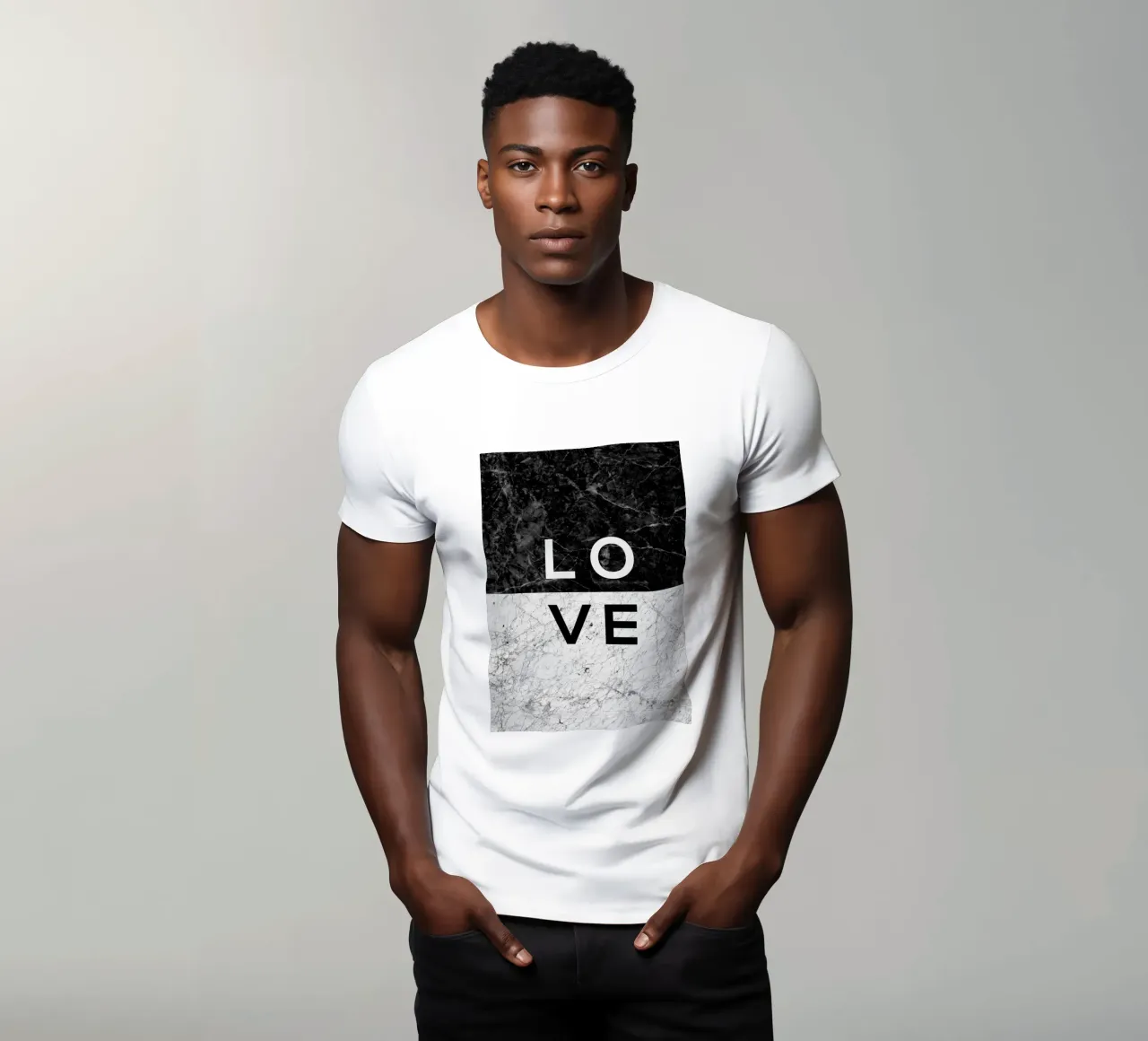 Amore in bianco e nero Citazione t-shirt da Orara Studio