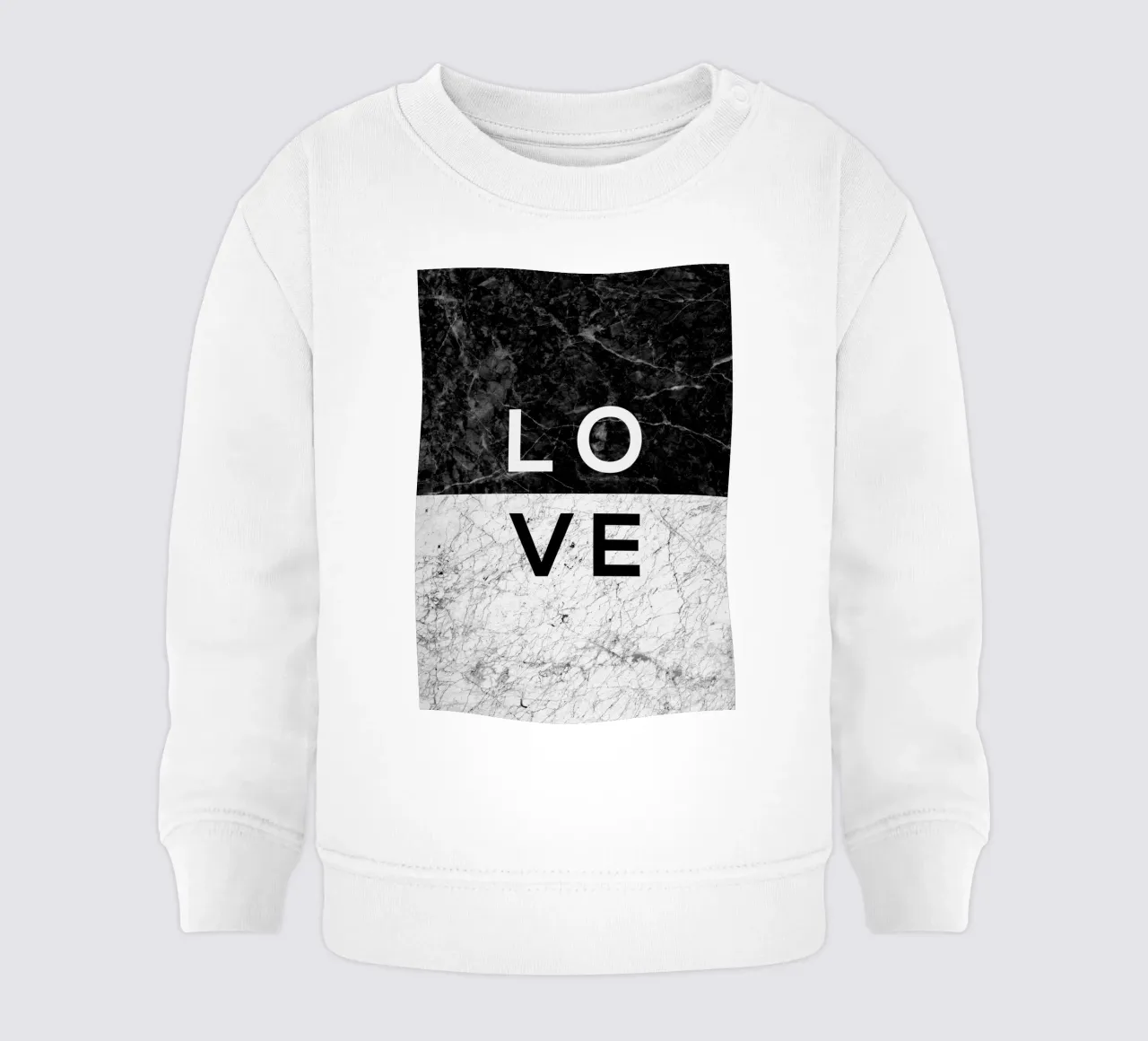 Amore in bianco e nero Citazione felpa neonato da Orara Studio