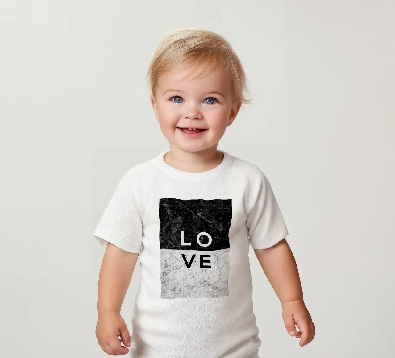 Amore in bianco e nero Citazione maglietta neonato da Orara Studio
