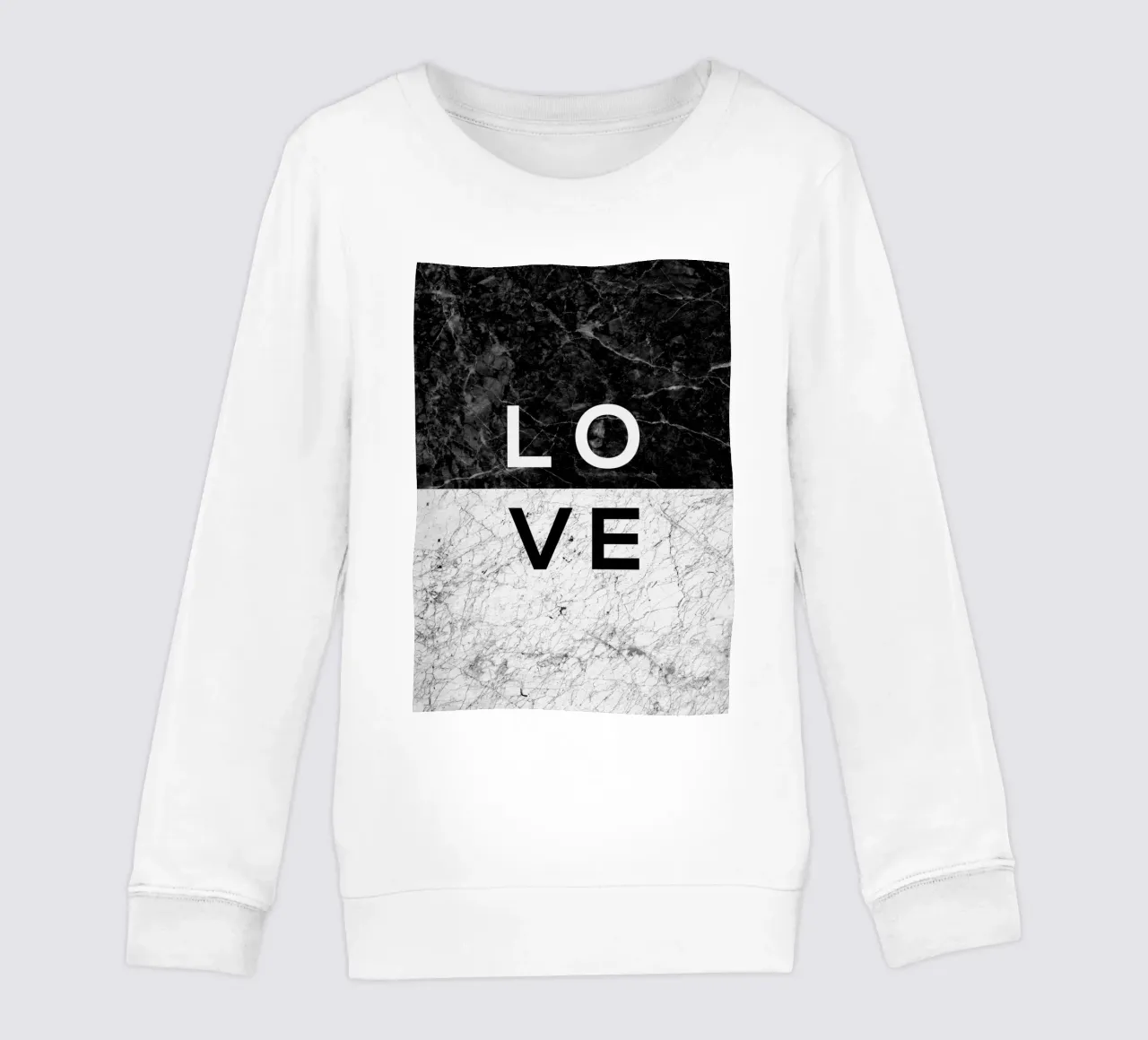 Amore in bianco e nero Citazione felpa bambino da Orara Studio