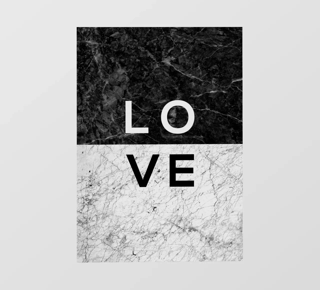 Amore in bianco e nero Citazione telo in pvc da Orara Studio