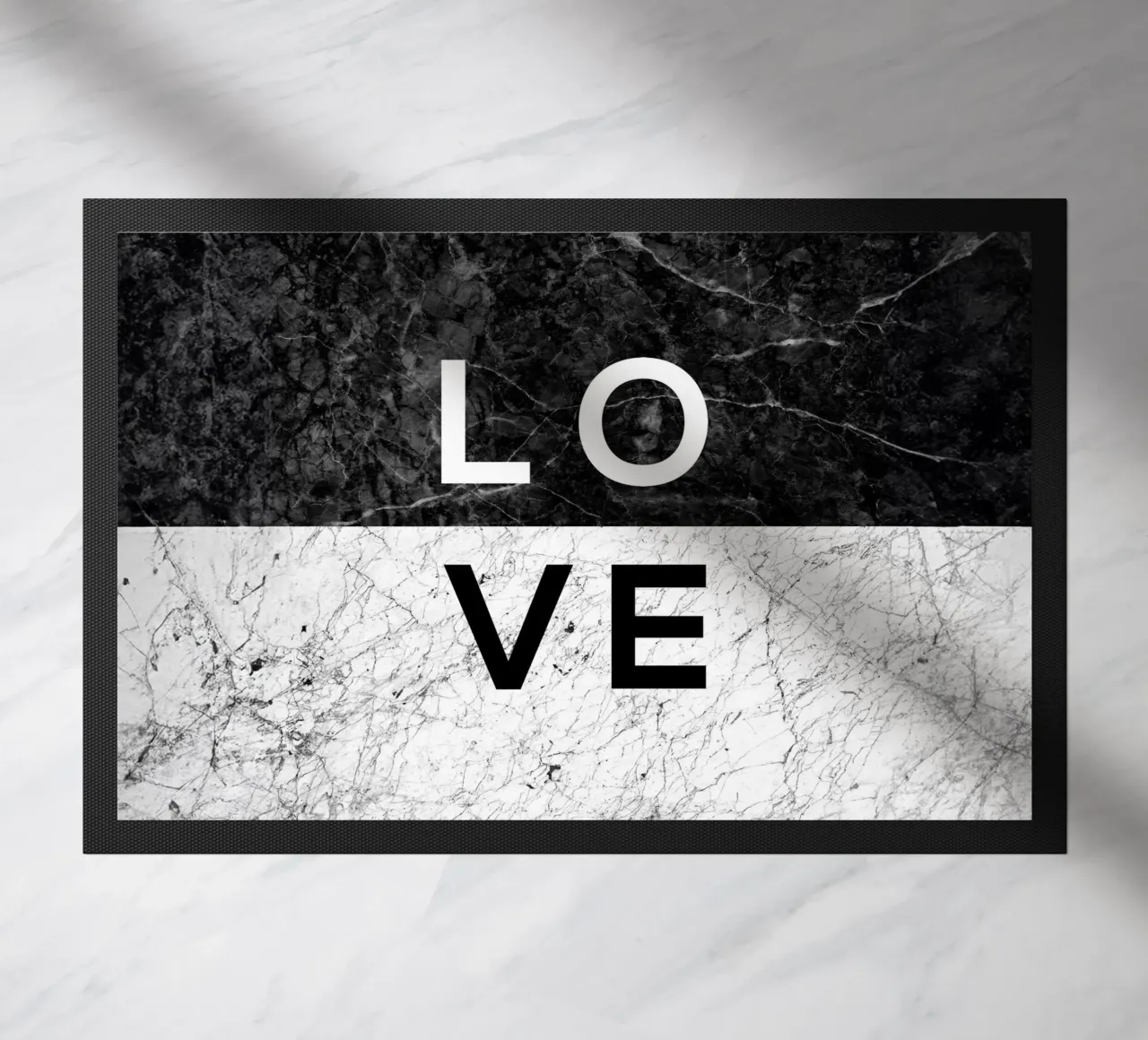 Amore in bianco e nero Citazione zerbino da Orara Studio