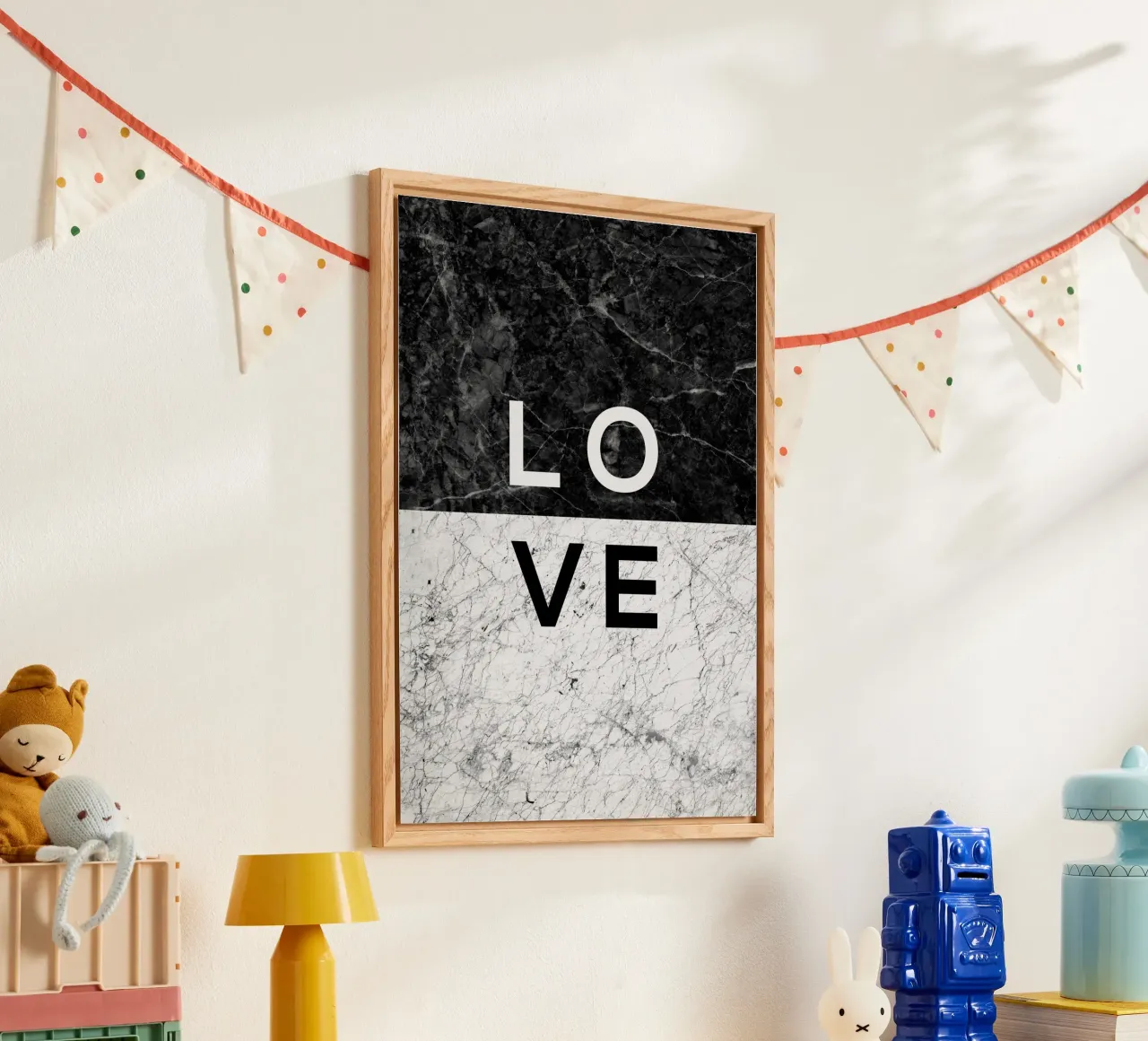Amore in bianco e nero Citazione plexiglass da Orara Studio