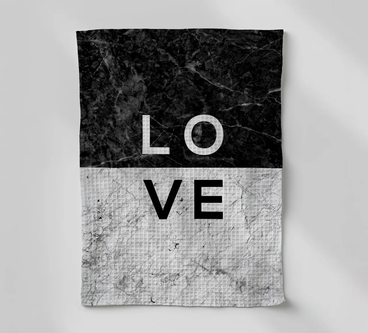 Amore in bianco e nero Citazione canovaccio da cucina da Orara Studio