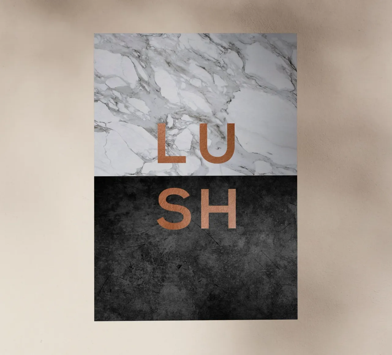 Lush Marble Quote backlit film by Orara Studio