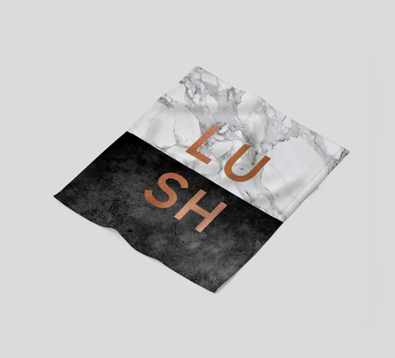 Lush Marble Quote fleece blanket by Orara Studio