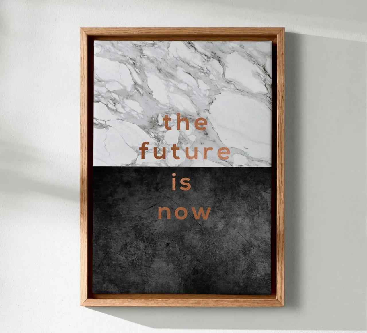 Il futuro è adesso tela con Cornice a cassetta da Orara Studio
