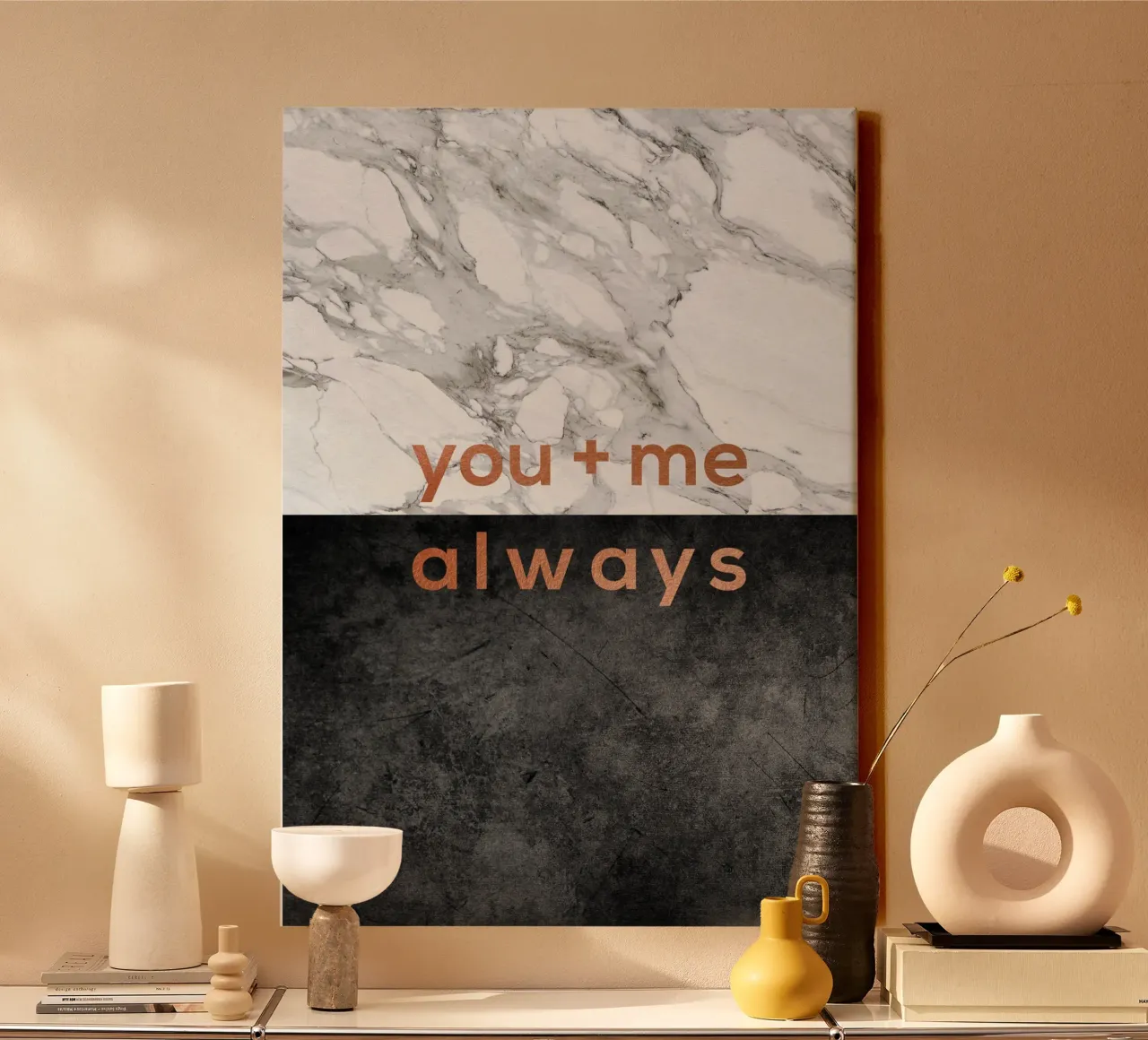 You & Me Always canvas by Orara Studio