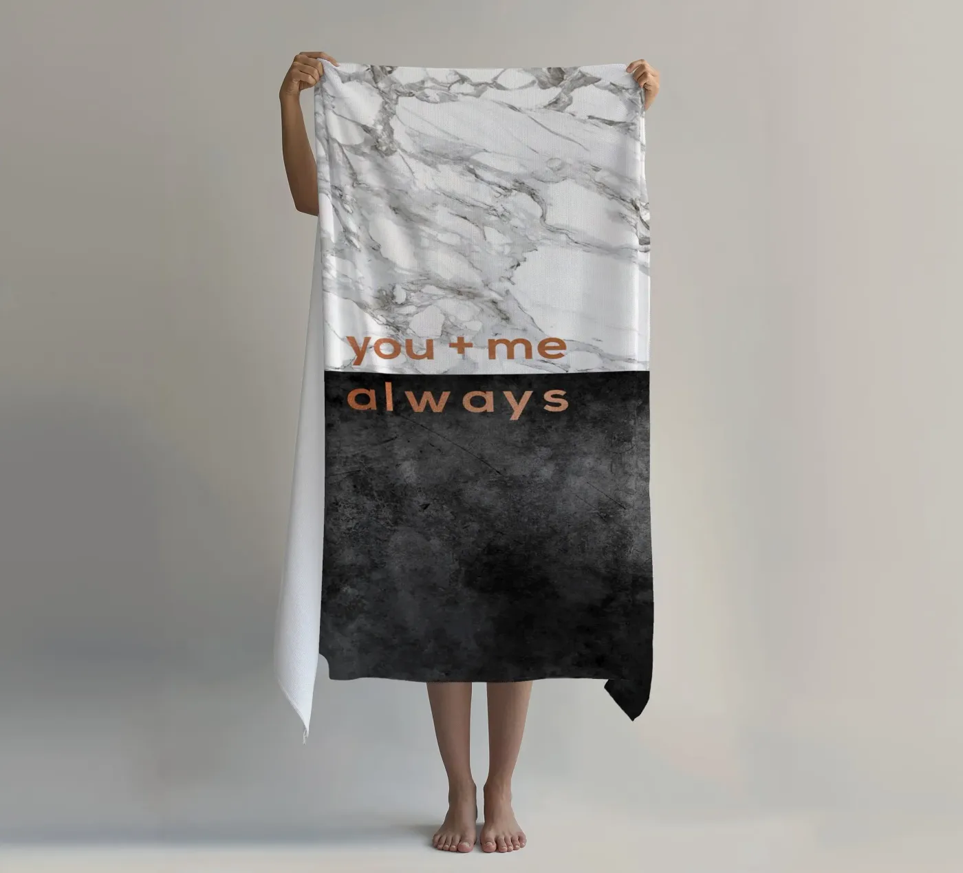 You & Me Always beach towel by Orara Studio