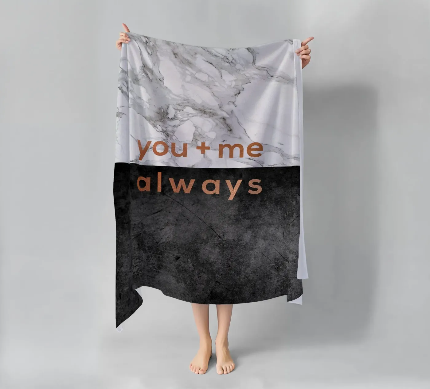 You & Me Always beach towel by Orara Studio