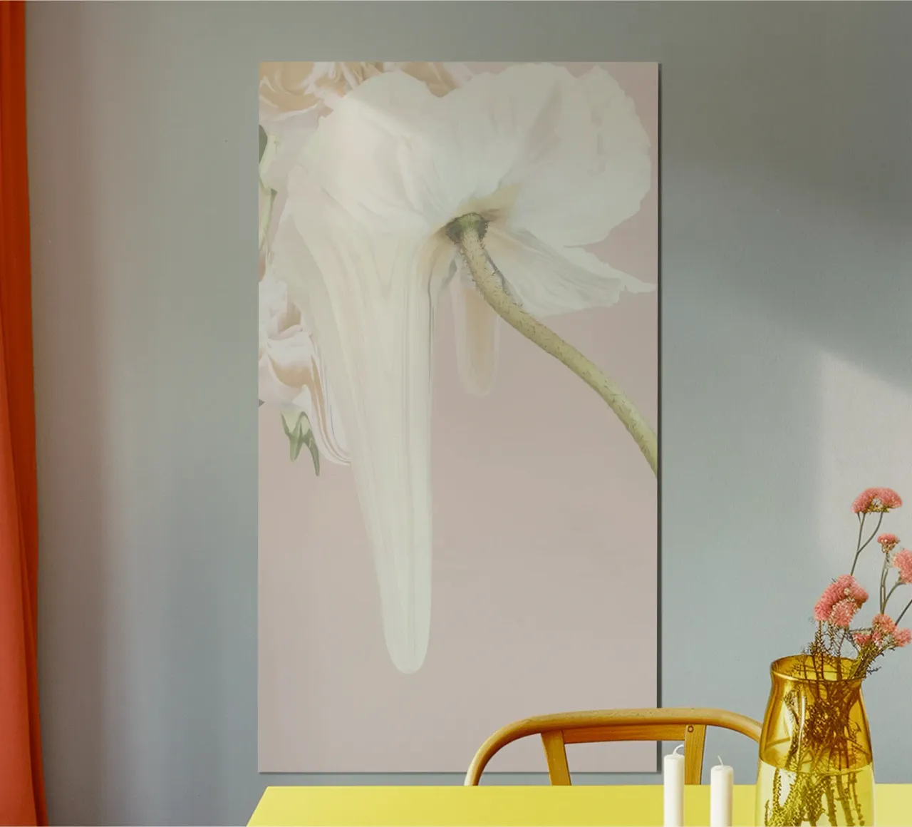 Flower Paint poster con telaio in legno da Artsy Bessy