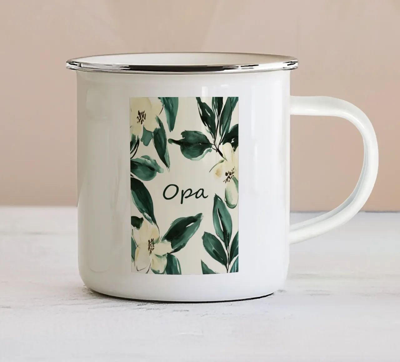 Opa enamel mug by treechild