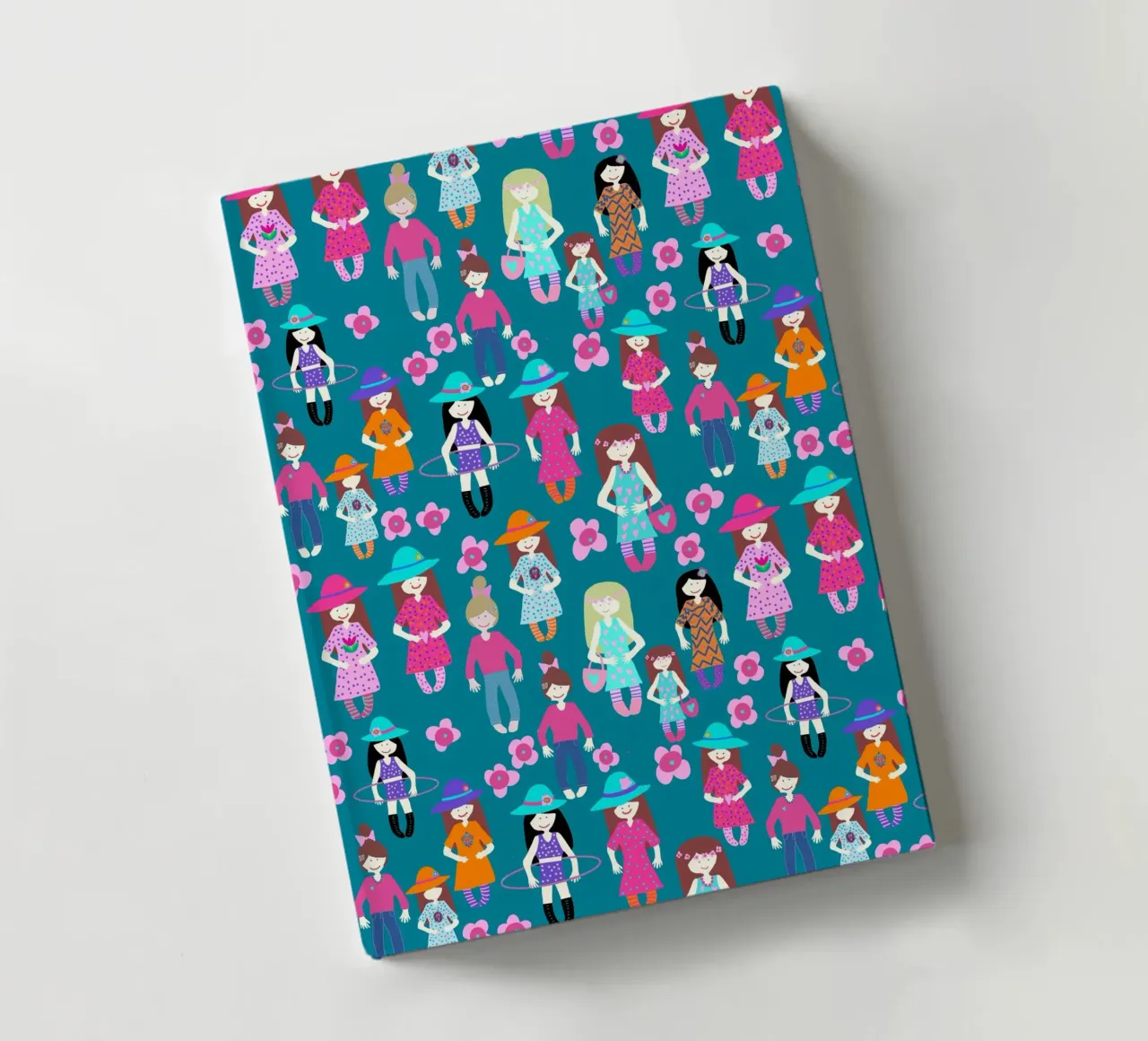 Girlparty türkiser Hintergrund notebook by Miris bunte Modewelt