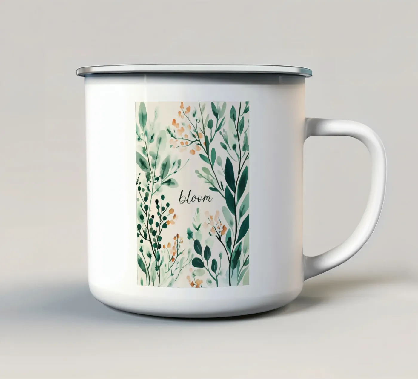 Bloom enamel mug by treechild