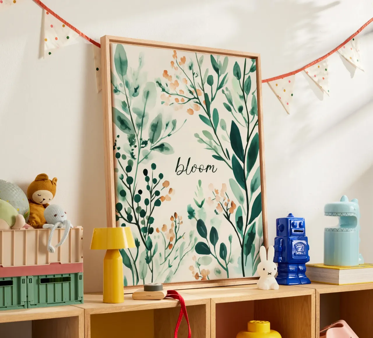 Bloom tela con Cornice a cassetta da treechild