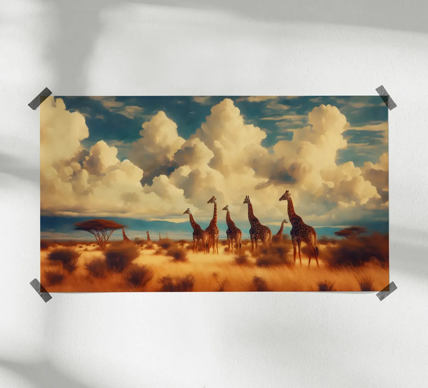 GIRAFE poster van RUBIANT ART