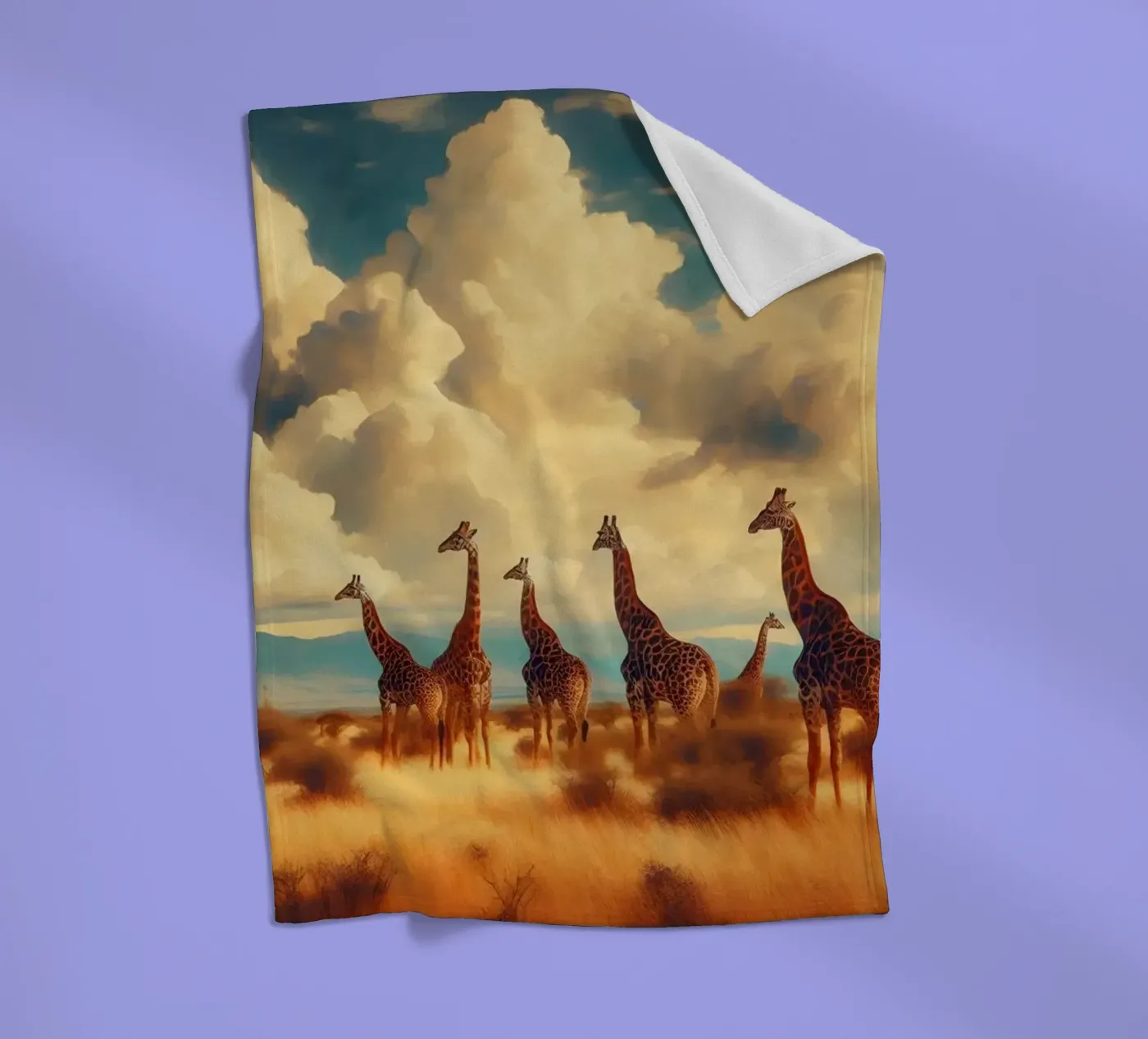 GIRAFE coperta in pile da RUBIANT ART