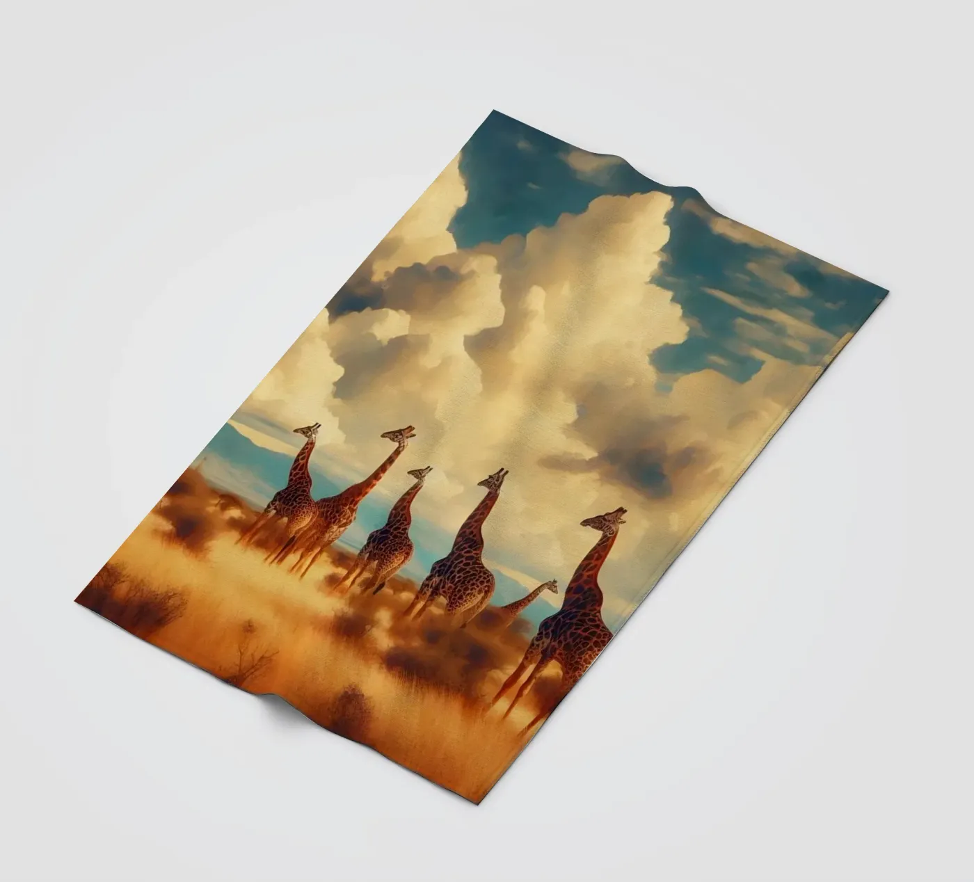 GIRAFE coperta in pile da RUBIANT ART