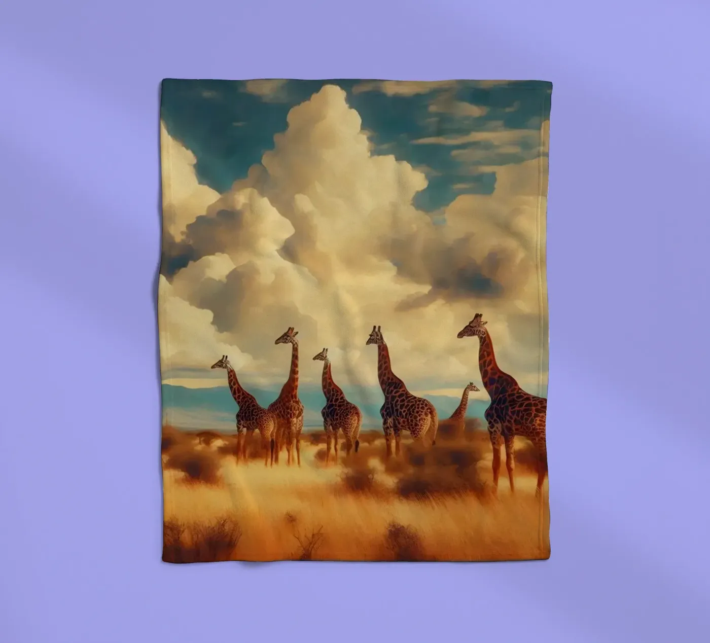 GIRAFE coperta in pile da RUBIANT ART