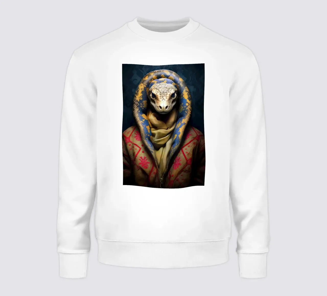 Serpente hipster arte animale felpa da Justyna Jaszke JBJart