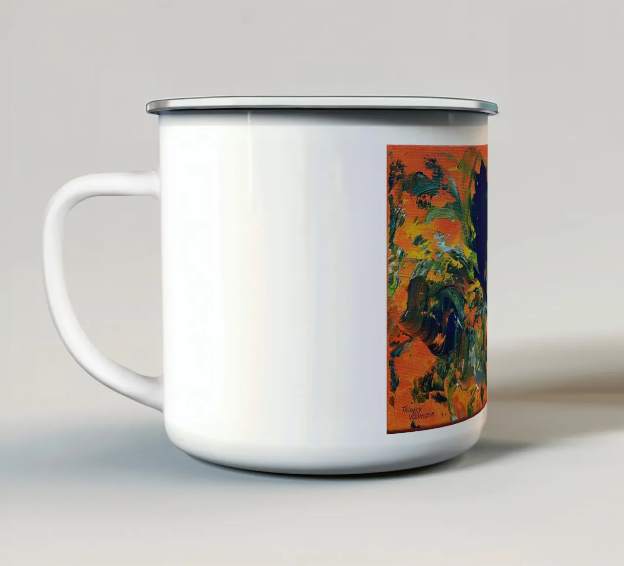 IDEAL GIFT 46 tazza in smalto da Thierry Vobmann Abstract painting