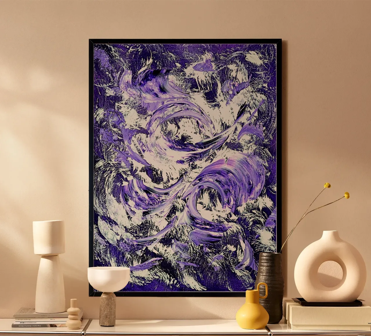 IDEAL GIFT 50 poster con telaio in alluminio da Thierry Vobmann Abstract painting