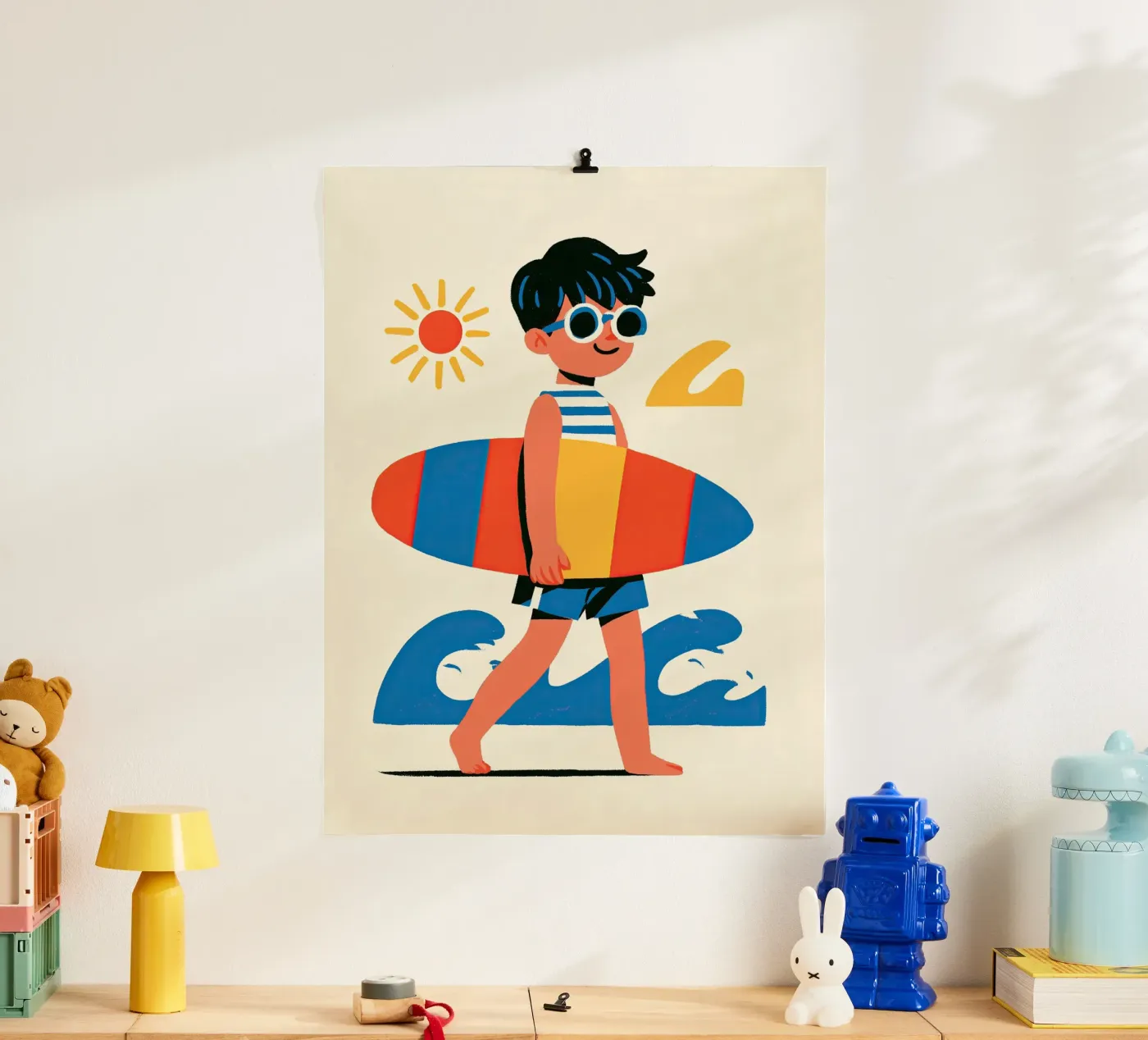 Surfer Boy poster van Kiara