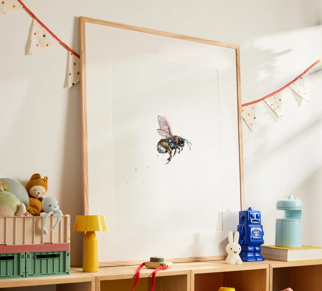 Just bee poster con telaio in alluminio da Magpie luck