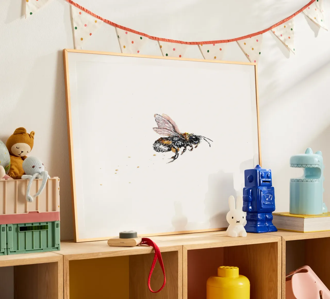 Just bee poster con telaio in alluminio da Magpie luck