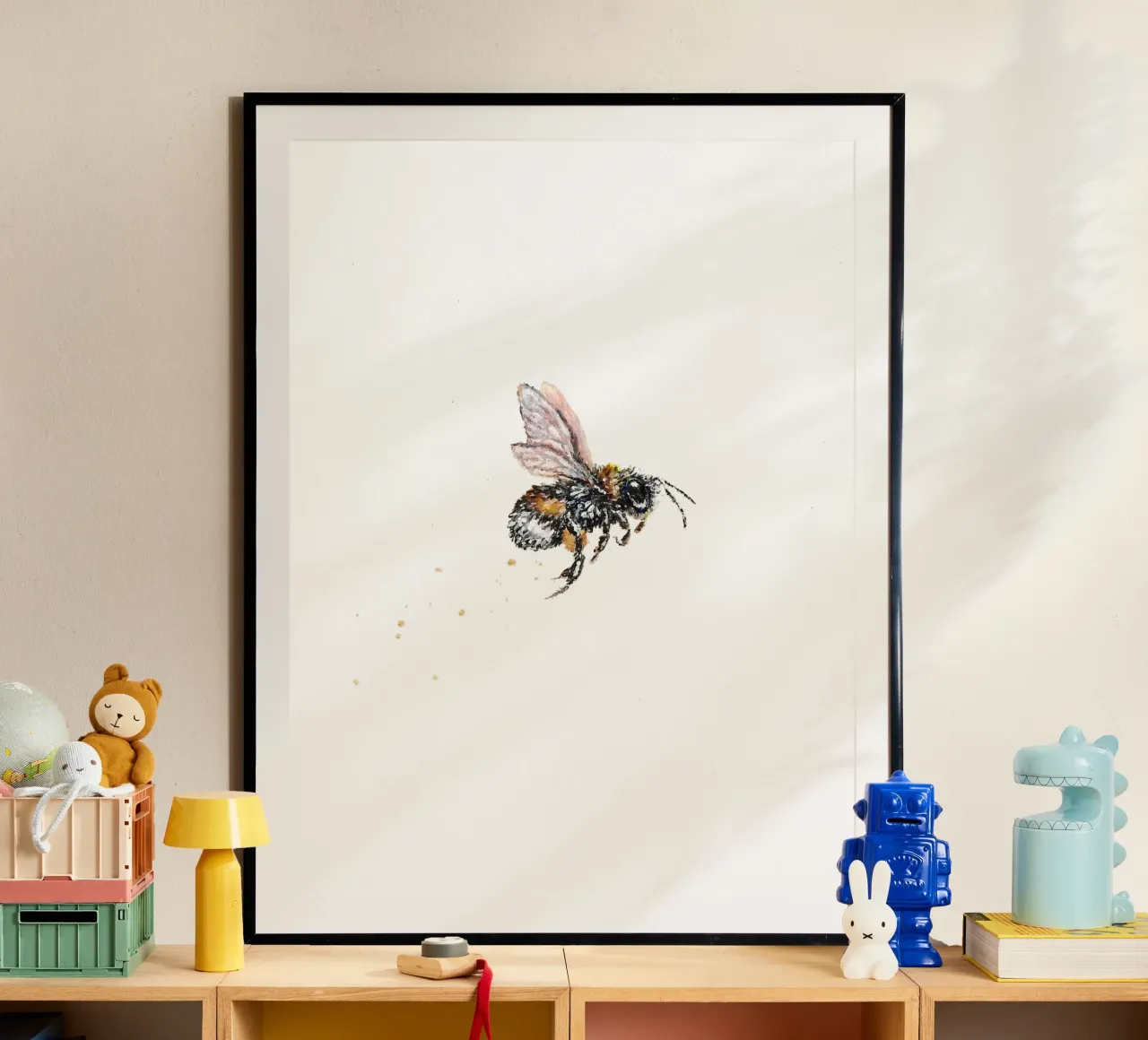 Just bee poster con telaio in alluminio da Magpie luck