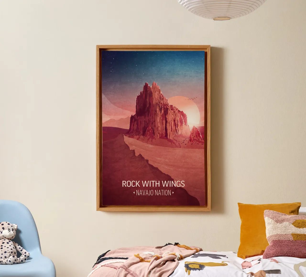 Emel Tunaboylu - Nazione Navajo - Rock with Wings USA tela con Cornice a cassetta da The Artcircle