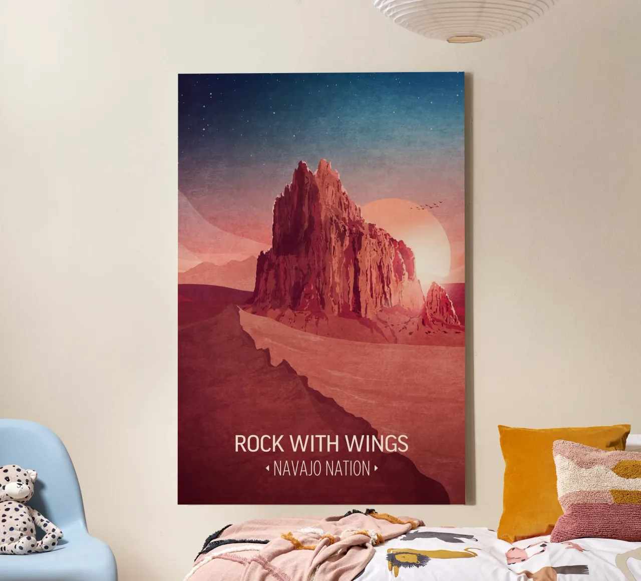 Emel Tunaboylu - Nazione Navajo - Rock with Wings USA tela con Cornice a cassetta da The Artcircle