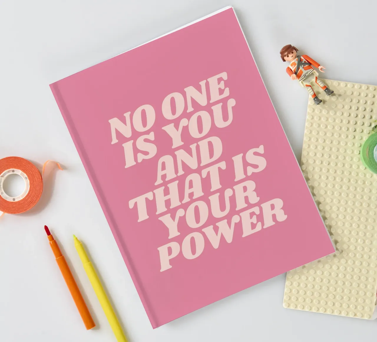 No one is you and that is your power quote (Pink Tone) notebook by Paigaam Studio