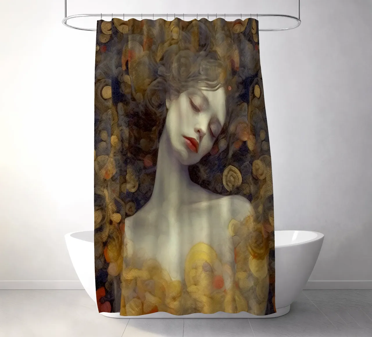 Emel Tunaboylu - La bella addormentata tenda da doccia da The Artcircle